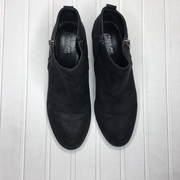 Carlos Santana Low Heel Leather Zippered Booties - Picture 3 of 8